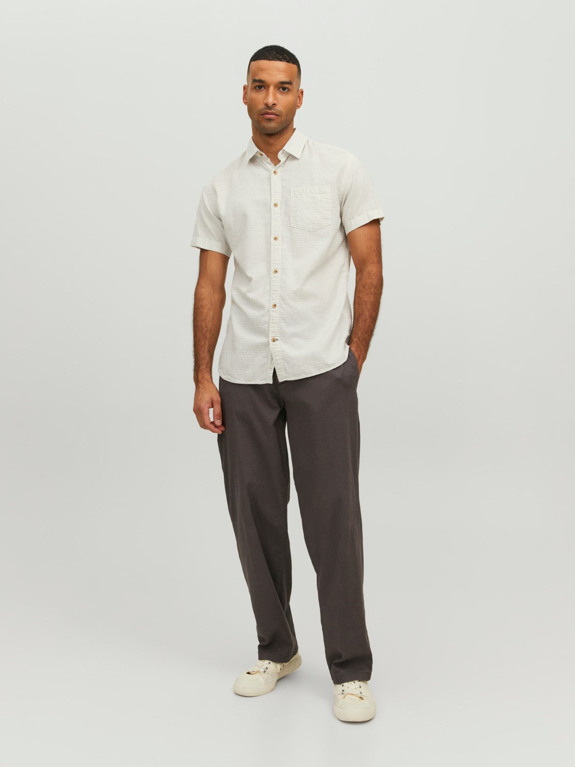 Jack&Jones Minimalist Kısa Kol Erkek Gömleği - Günlük & Rahat