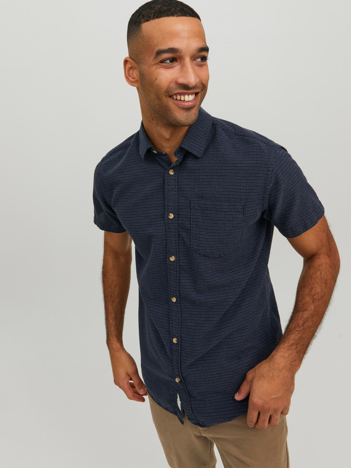 Jack&Jones Minimalist Kısa Kol Erkek Gömleği - Günlük & Rahat