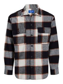 Jack&Jones Oversize Kareli Uzun Kol Gömlek - Günlük Stil