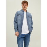 Jack&Jones Minimalist Uzun Kol Regular Fit Erkek Denim Gömlek