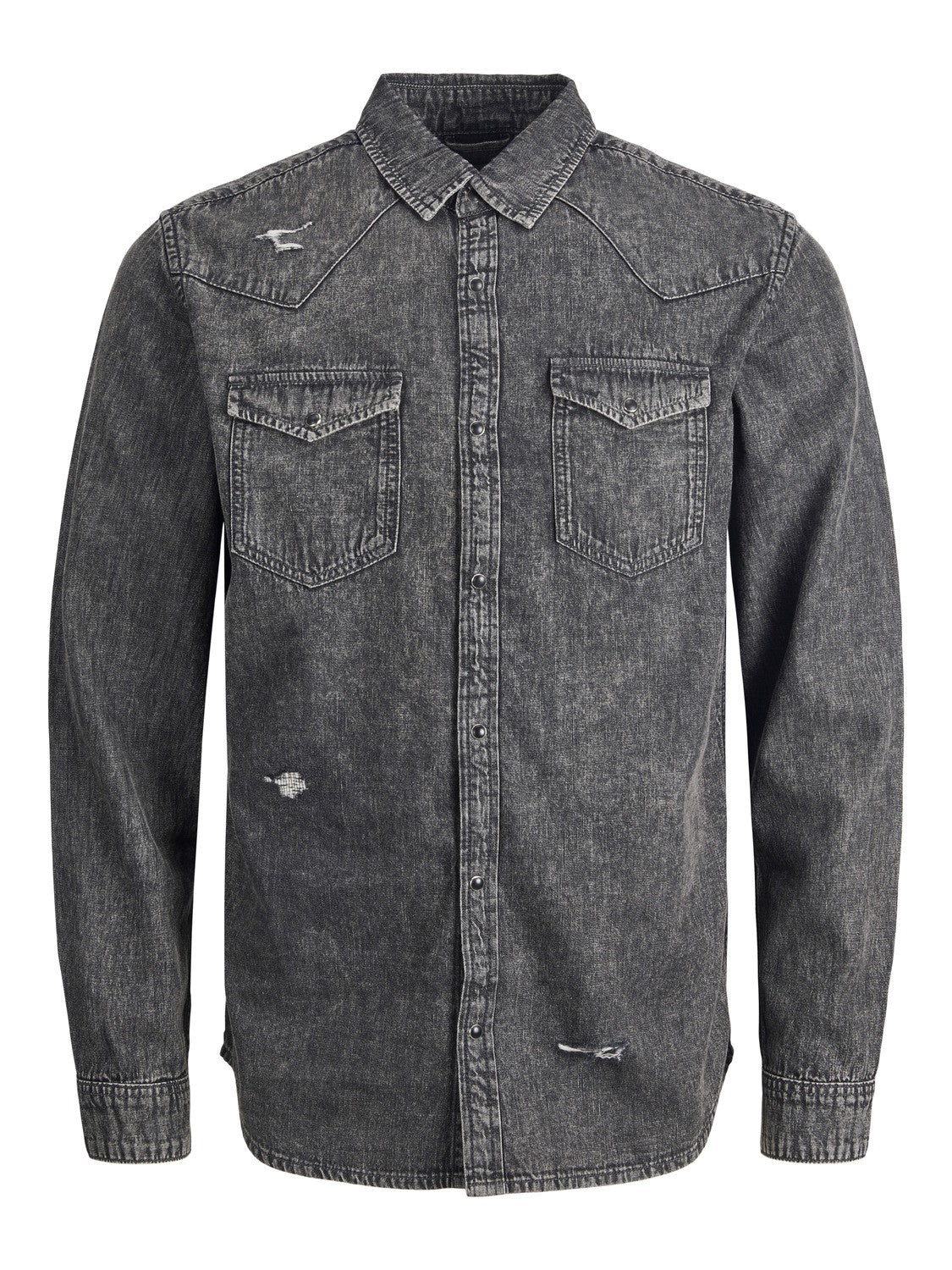 Jack&Jones Erkek Uzun Kol Denim Gömlek - Vintage Streetwear