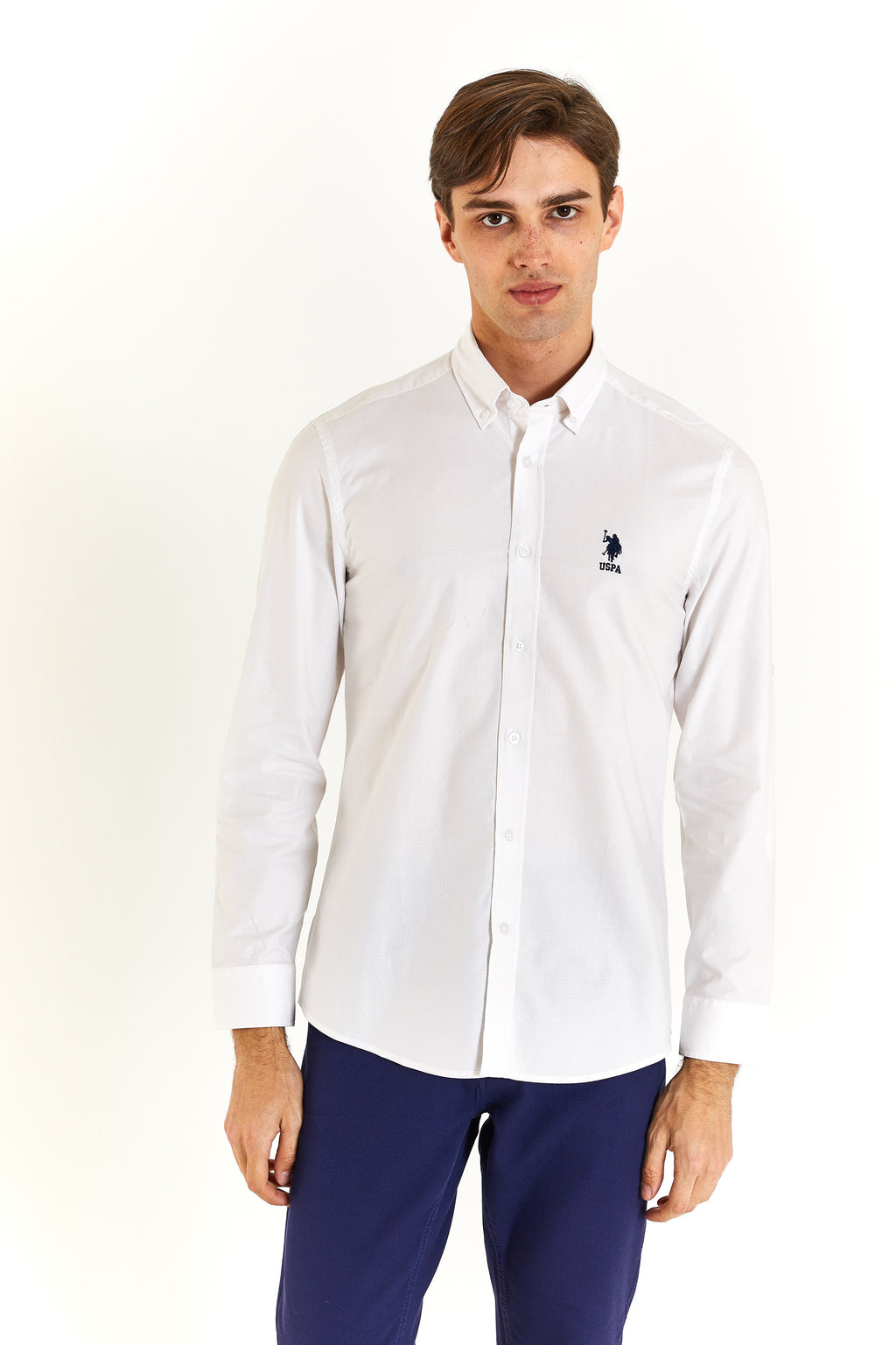 U.S. Polo Assn. Erkek Minimalist Uzun Kol Gömlek - Günlük/İş