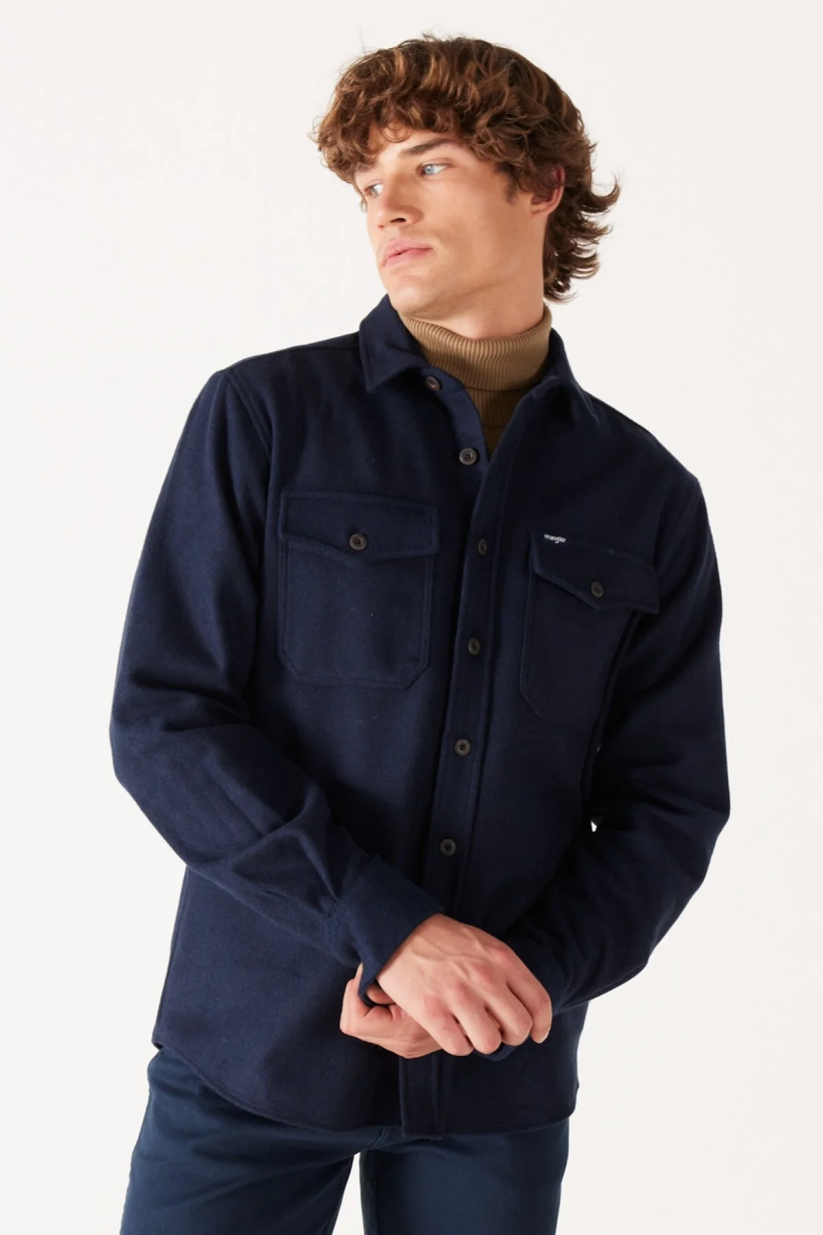 Loose Fit Geniş Kesim Lacivert Uzun Kollu Gömlek Wrangler Translation missing: tr.content.product_image_secondary