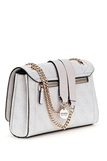 Guess Kadın Monogram Desenli Suni Deri Zincir Askılı Kapaklı Omuz Çantası