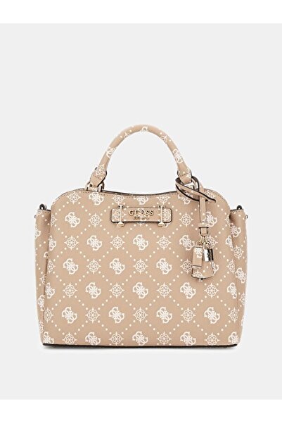 Guess Kadın Monogram Desenli Suni Deri Top Handle Çanta Omuz Askılı İkincil görsel