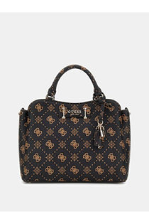 Guess Kadın Monogram Desenli Suni Deri Top Handle Çanta Omuz Askılı