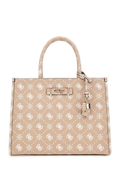 Guess Kadın Monogram Desenli Suni Deri Tote Çanta Çift Saplı Omuz Çantası İkincil görsel