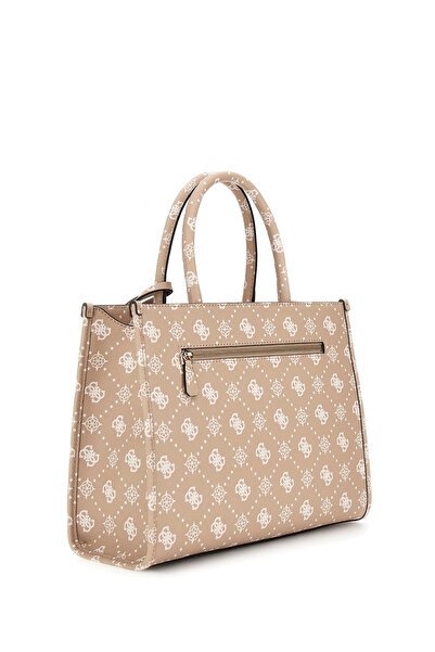 Guess Kadın Monogram Desenli Suni Deri Tote Çanta Çift Saplı Omuz Çantası