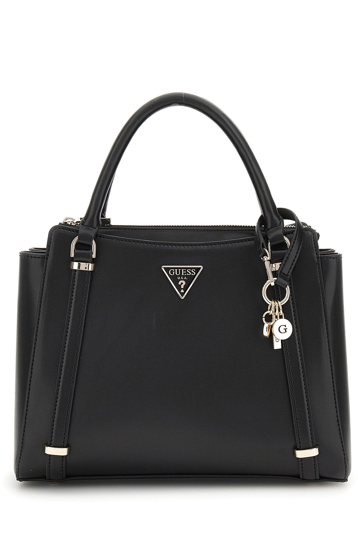 Guess Kadın Suni Deri Top Handle Fermuarlı Logolu Satchel Çanta İkincil görsel
