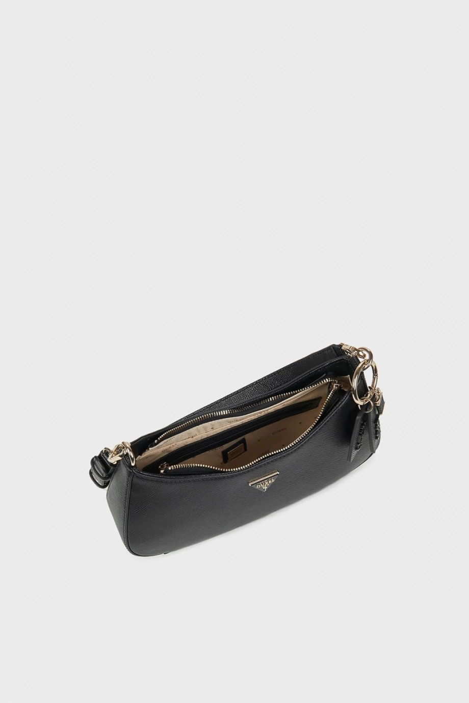 Guess Noelle II Üstten Fermuarlı Omuz Kadın Siyah El Çantası HWZG9672180 İkincil görsel