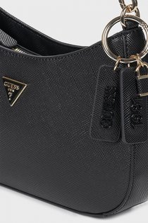 Guess Noelle II Üstten Fermuarlı Omuz Kadın Siyah El Çantası HWZG9672180