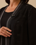 büyük beden desenli hırkalı takım Gala-Xi