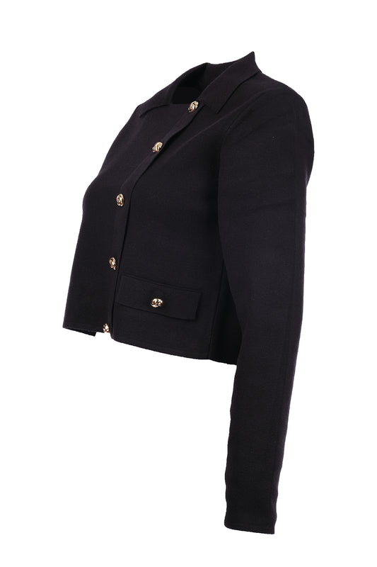 Unique Mode Minimalist Crop Hırka: Uzun Kol, Günlük Tarz