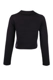 Unique Mode Minimalist Crop Hırka: Uzun Kol, Günlük Tarz