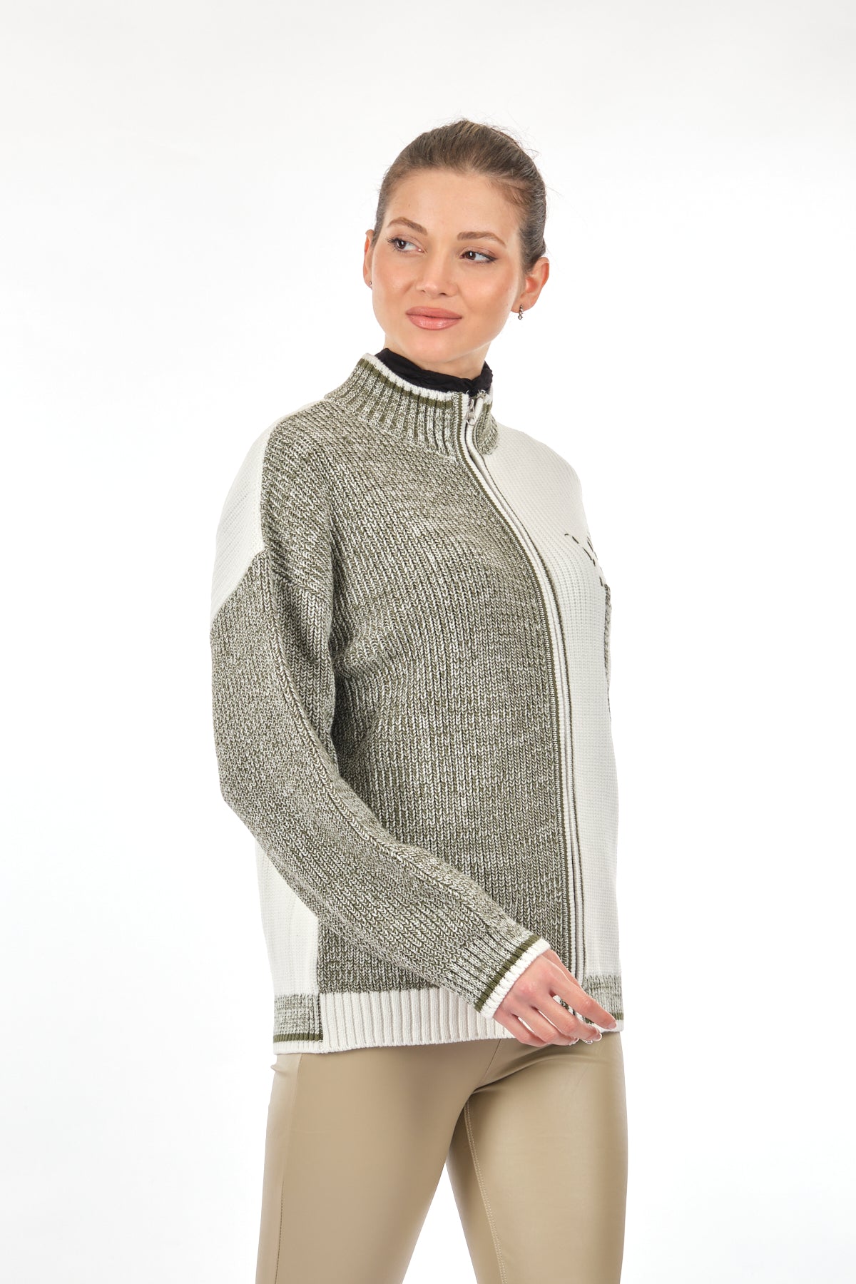 Unique Mode Oversize Fermuarlı Minimalist Kadın Hırka - Günlük & Şık