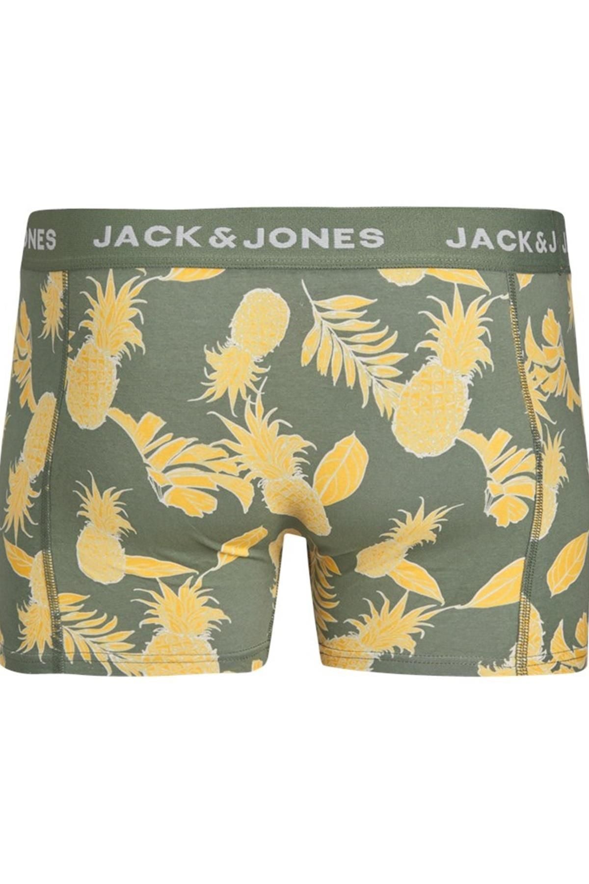Jack&Jones Erkek Boxer Şort - Rahat ve Şık Ananas Desenli