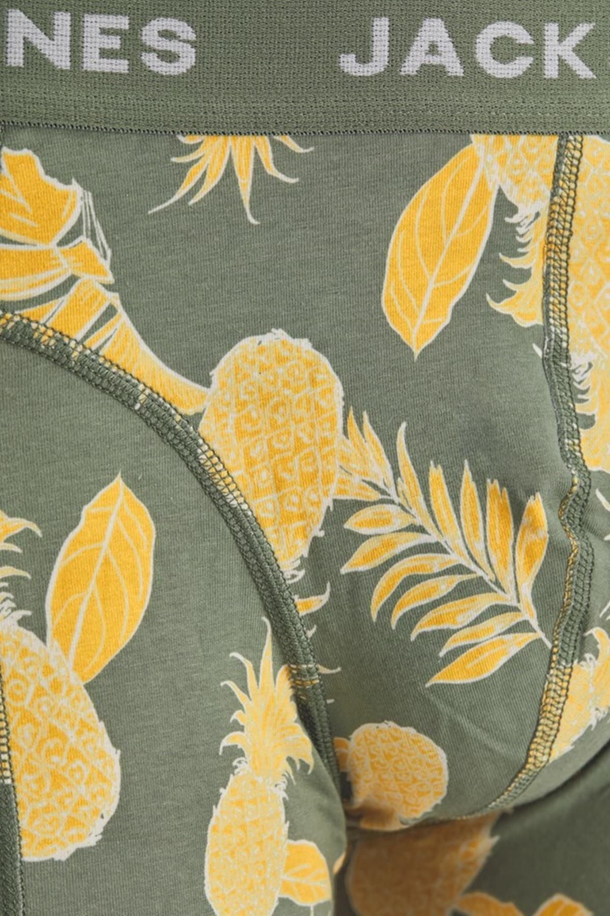 Jack&Jones Erkek Boxer Şort - Rahat ve Şık Ananas Desenli