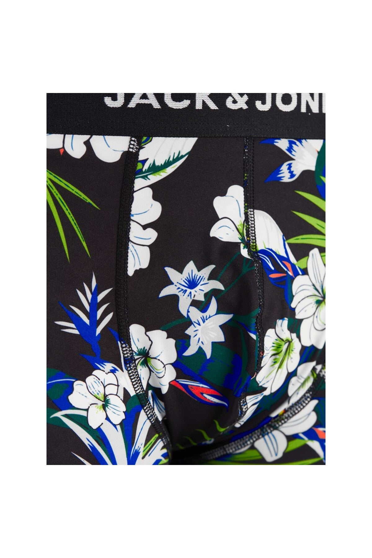 Jack&Jones Erkek Boxer 3'lü Set - Minimalist Tropikal Desenli Rahat Boxer Şort