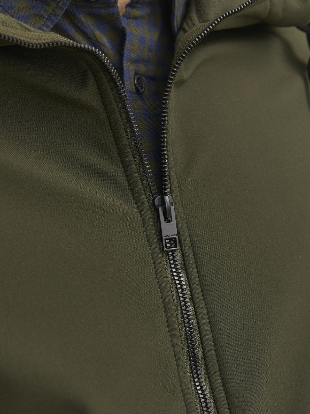 Jack&Jones Erkek Kapüşonlu Fermuarlı Cepli Standart Kalıp Polyester Ceket