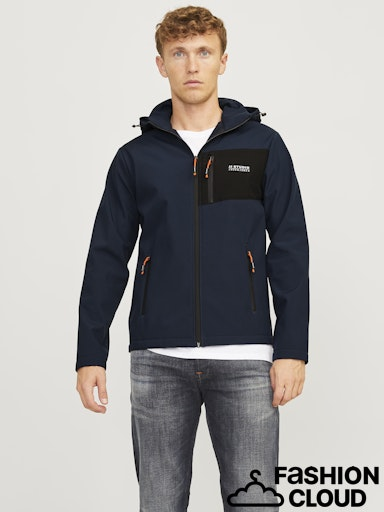 Jack&Jones Minimalist Kapüşonlu Erkek Ceket - Softshell Kumaş Translation missing: tr.content.product_image_main