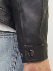 Jack&Jones Minimalist Deri Erkek Ceket - Regular Fit - Günlük Stil