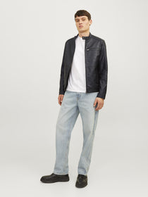 Jack&Jones Minimalist Deri Erkek Ceket - Regular Fit - Günlük Stil