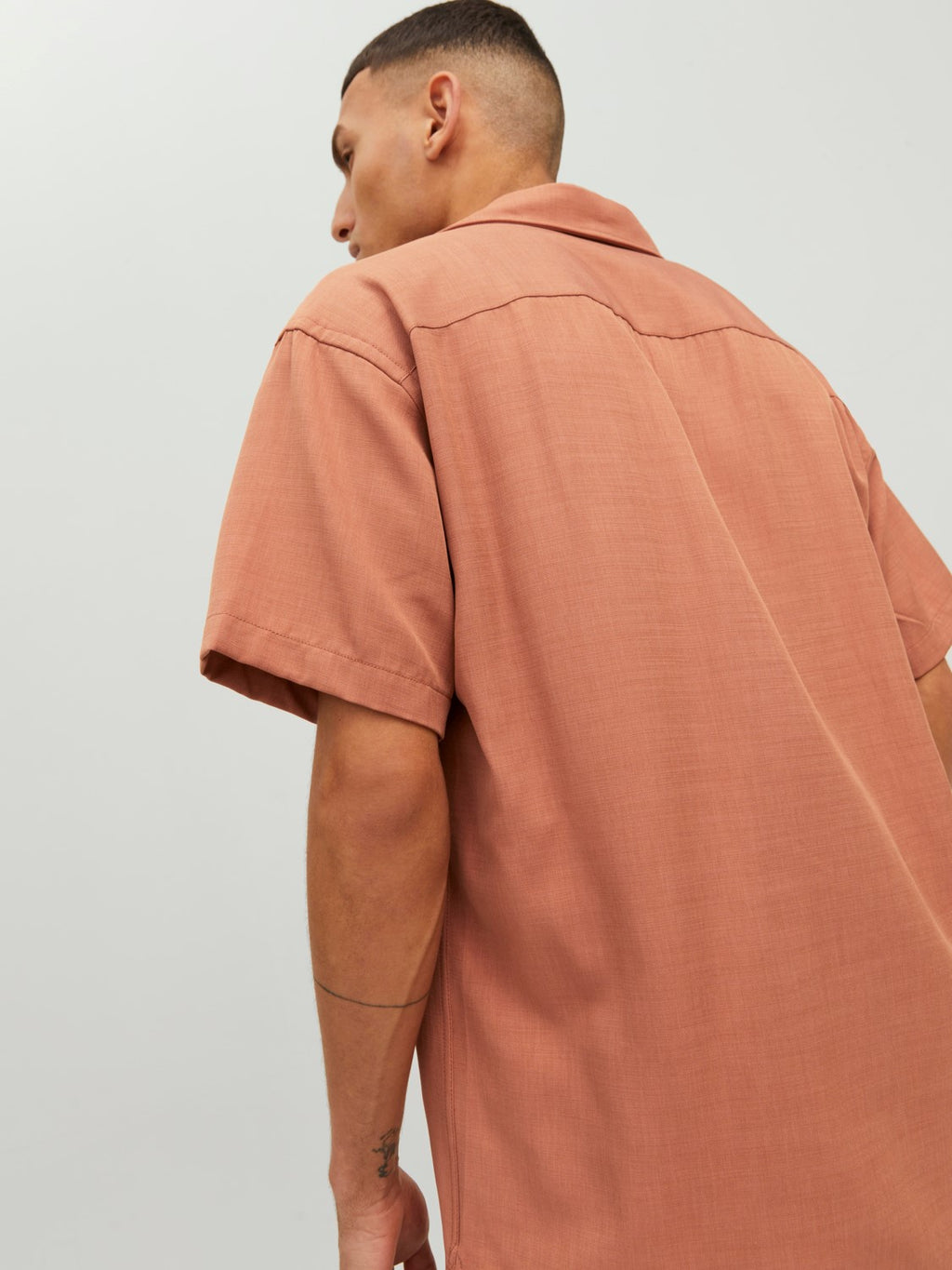 Jack&Jones Oversize Minimalist Kısa Kol Erkek Gömleği