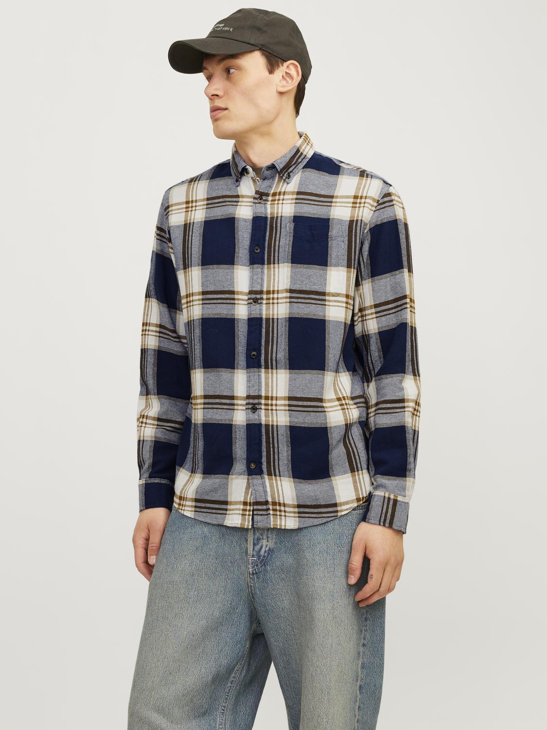 Jack&Jones Minimalist Kareli Uzun Kol Erkek Gömleği Translation missing: tr.content.product_image_secondary