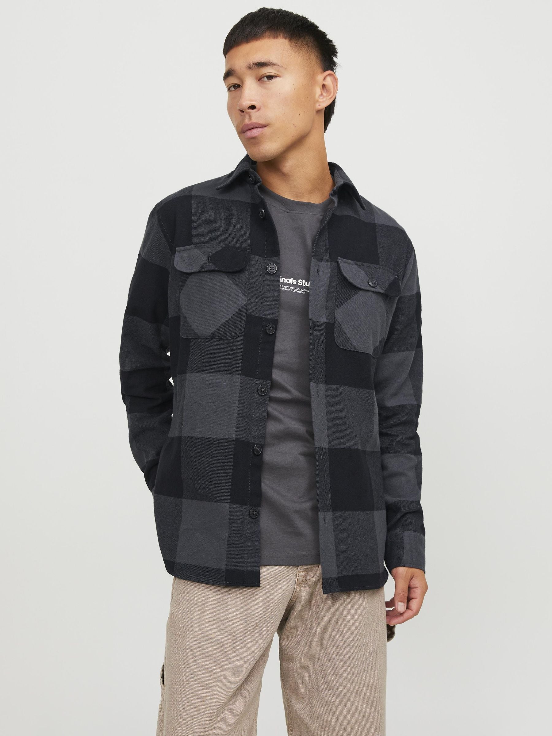Jack&Jones Kareli Uzun Kol Erkek Gömleği - Günlük Casual Translation missing: tr.content.product_image_secondary