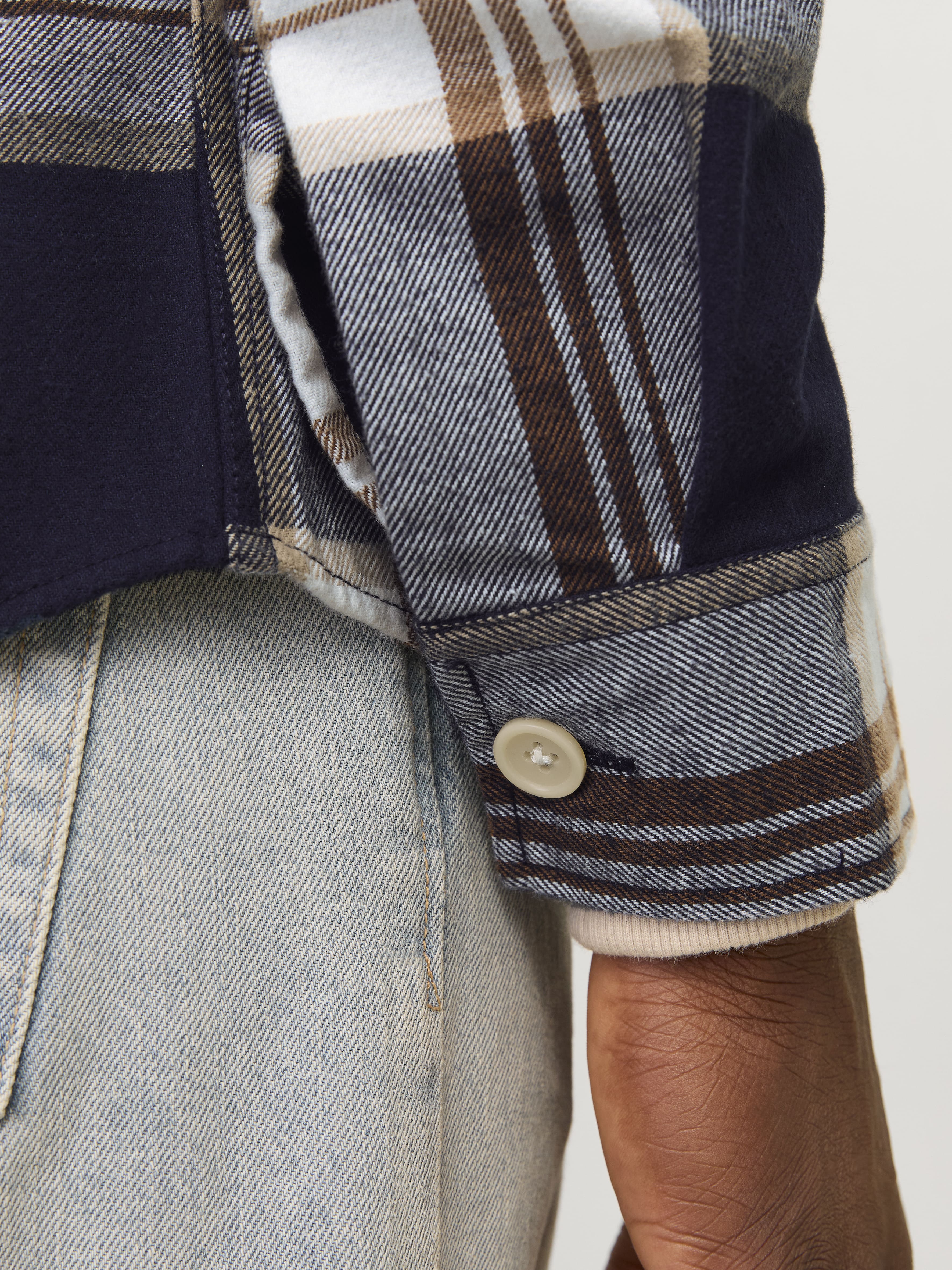 Jack&Jones Kareli Uzun Kol Erkek Gömleği - Günlük Casual