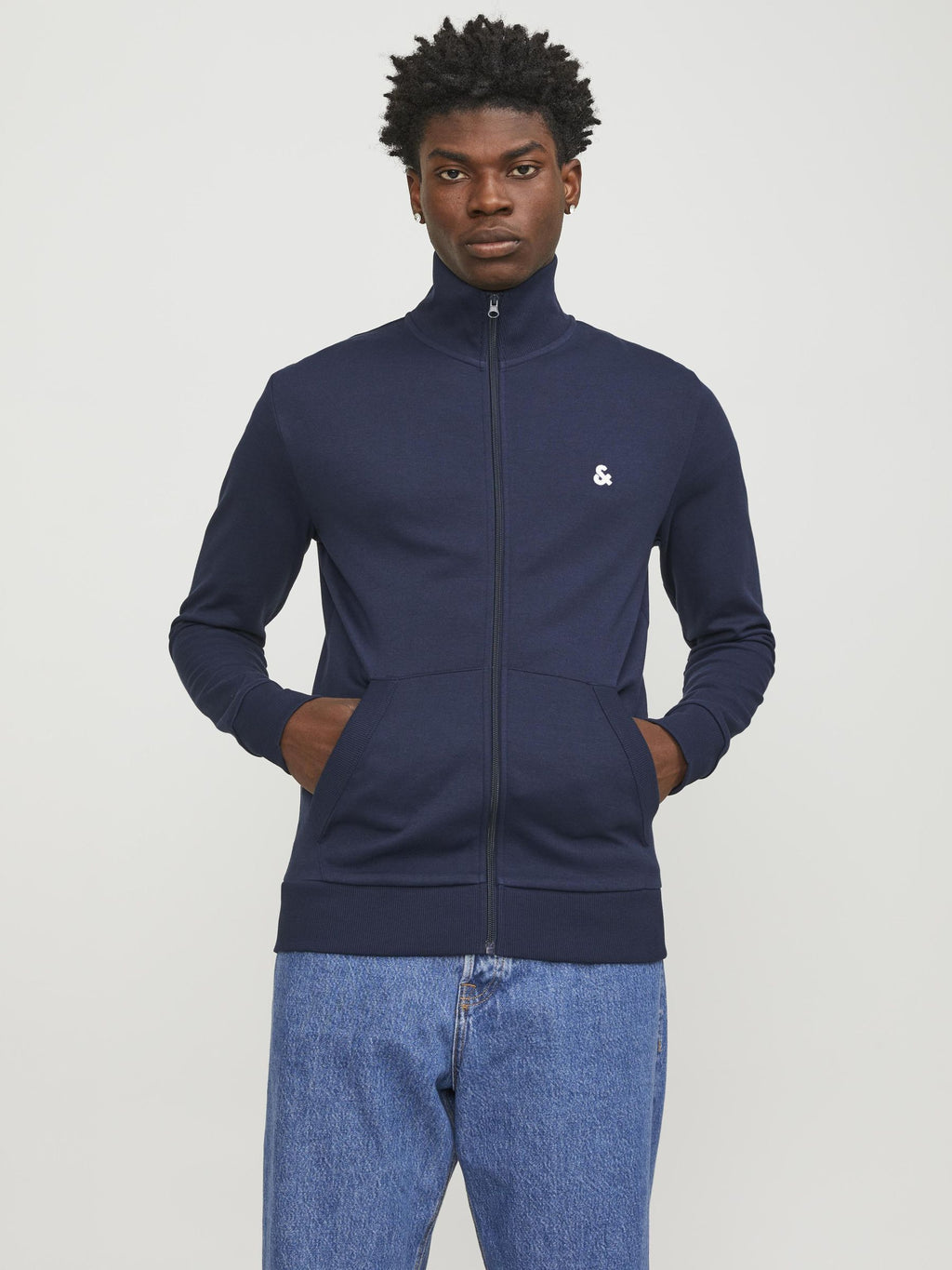 Jack&Jones Minimalist Oversize Fermuarlı Erkek Hırka - Günlük Kombinleriniz İçin