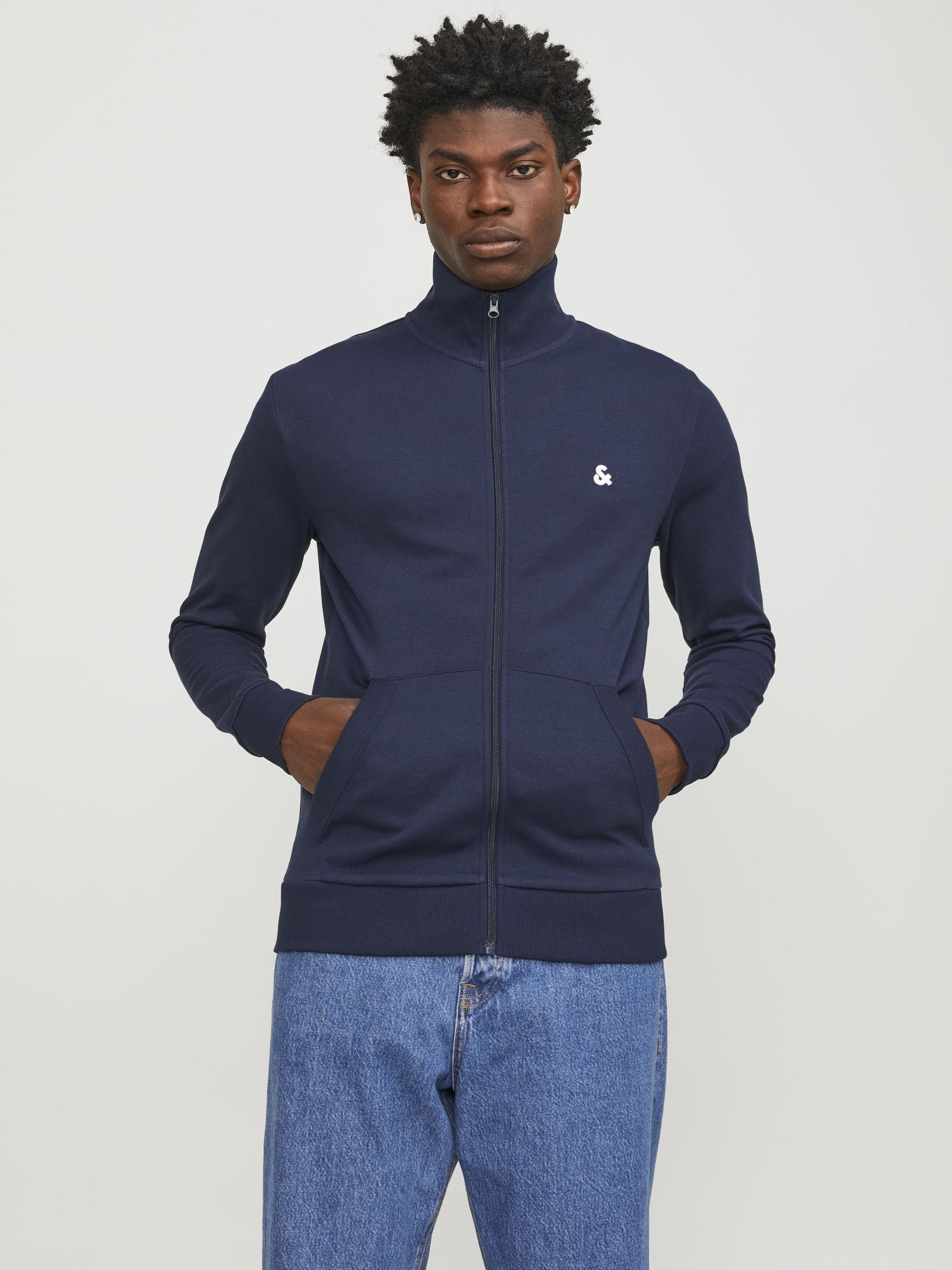 Jack&Jones Minimalist Oversize Fermuarlı Erkek Hırka - Günlük Kombinleriniz İçin