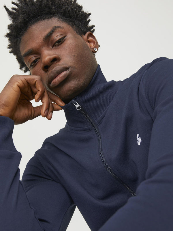 Jack&Jones Minimalist Oversize Fermuarlı Erkek Hırka - Günlük Kombinleriniz İçin