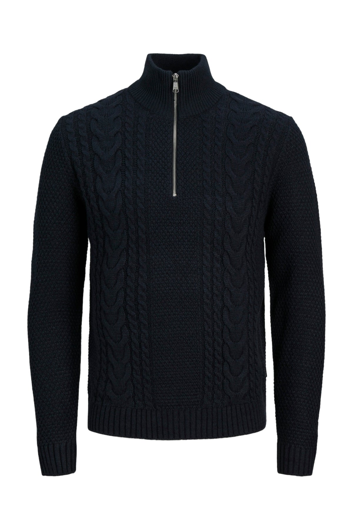 Jack&Jones Erkek Minimalist Yarım Fermuarlı Örgü Sweatshirt - Günlük Stil Translation missing: tr.content.product_image_main