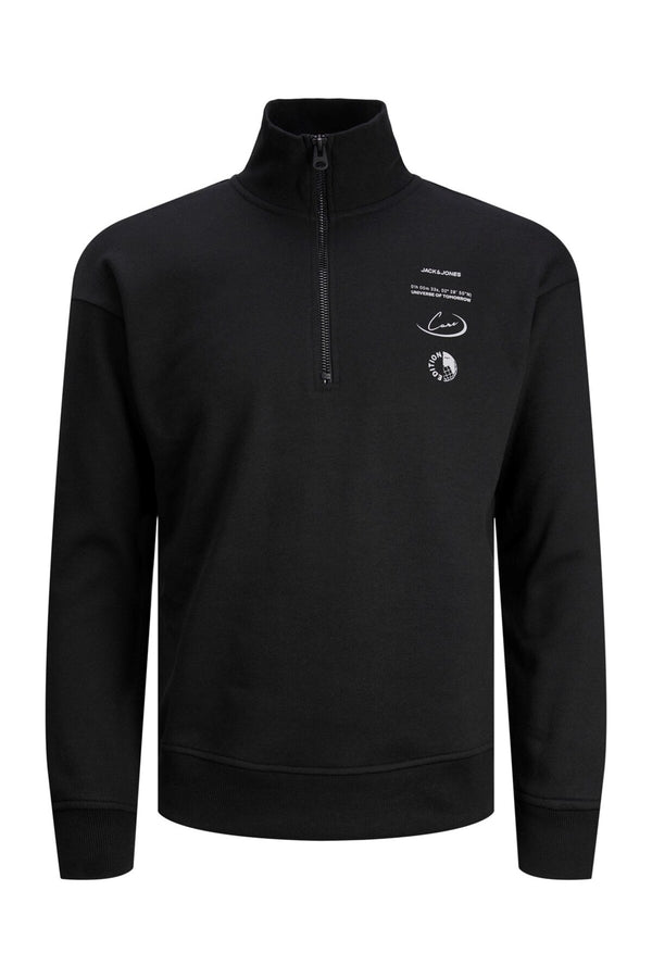 Jack&Jones Erkek Minimalist Yarım Fermuarlı Uzun Kol Sweatshirt