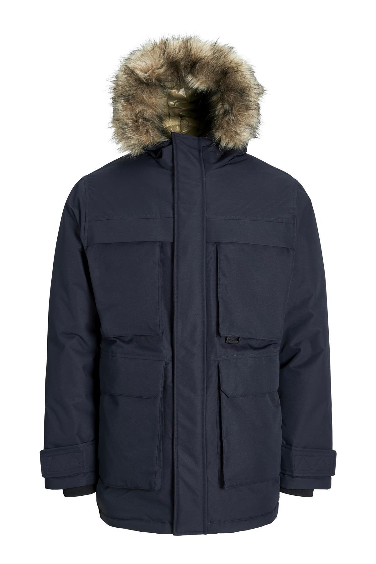 Jack&Jones Erkek Oversize Kapüşonlu Kışlık Mont - Sıcak ve Şık! İkincil görsel