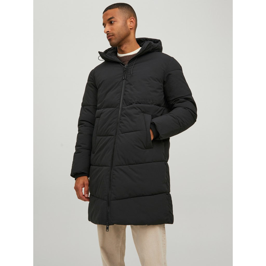 Jack&Jones Erkek Oversize Kapüşonlu Uzun Kışlık Mont - Sıcak ve Şık Ana görsel