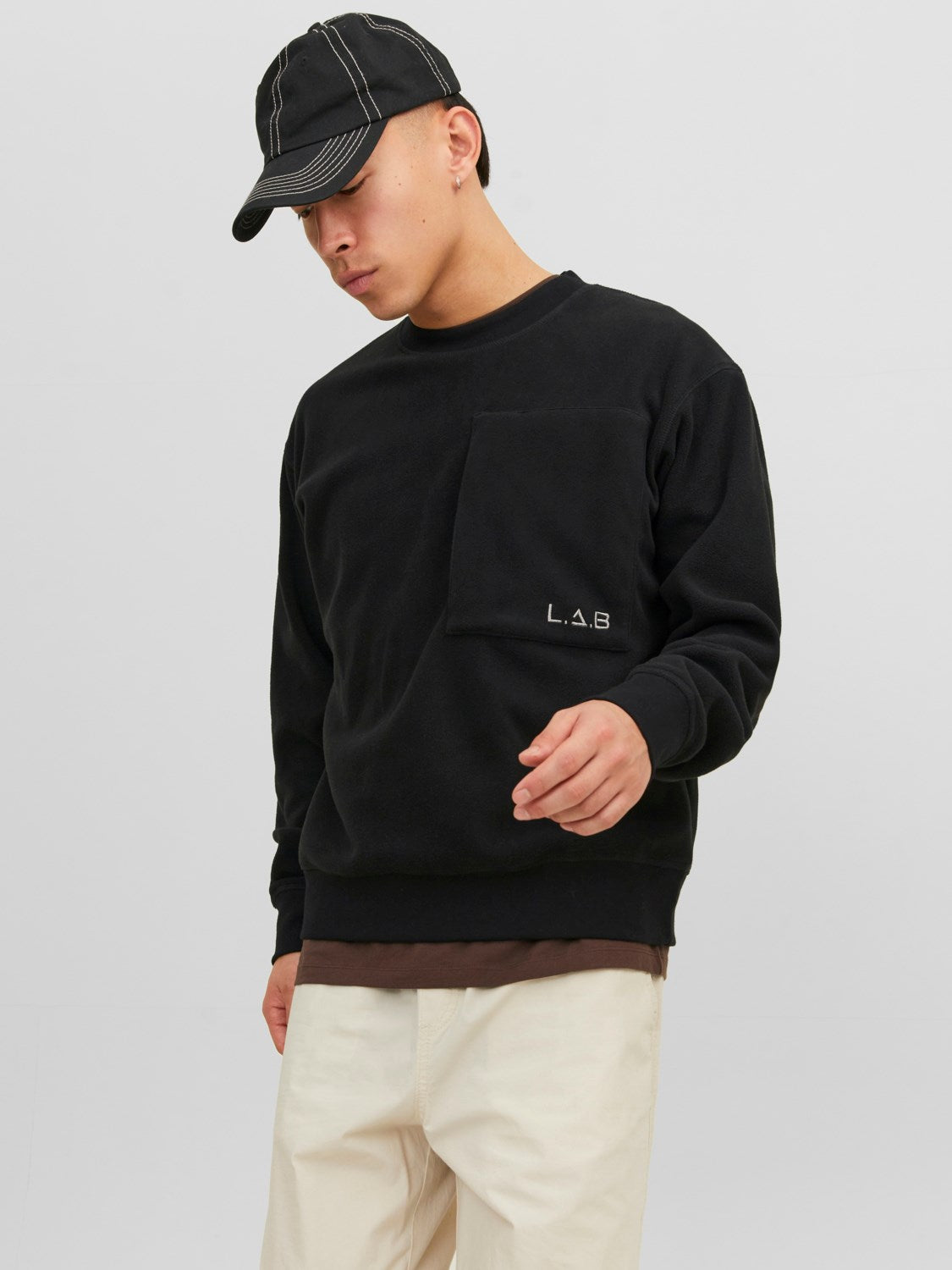 Jack&Jones Erkek Oversize Sweatshirt - Minimalist Stil - Günlük Kullanım İkincil görsel