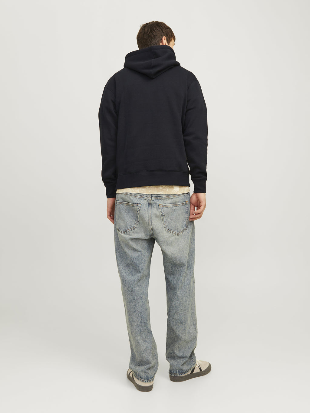 Jack&Jones Erkek Oversize Kapüşonlu Sweatshirt - Minimalist Günlük
