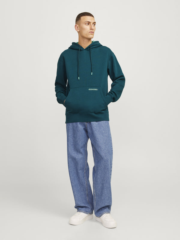 Jack&Jones Erkek Oversize Kapüşonlu Sweatshirt - Minimalist Günlük