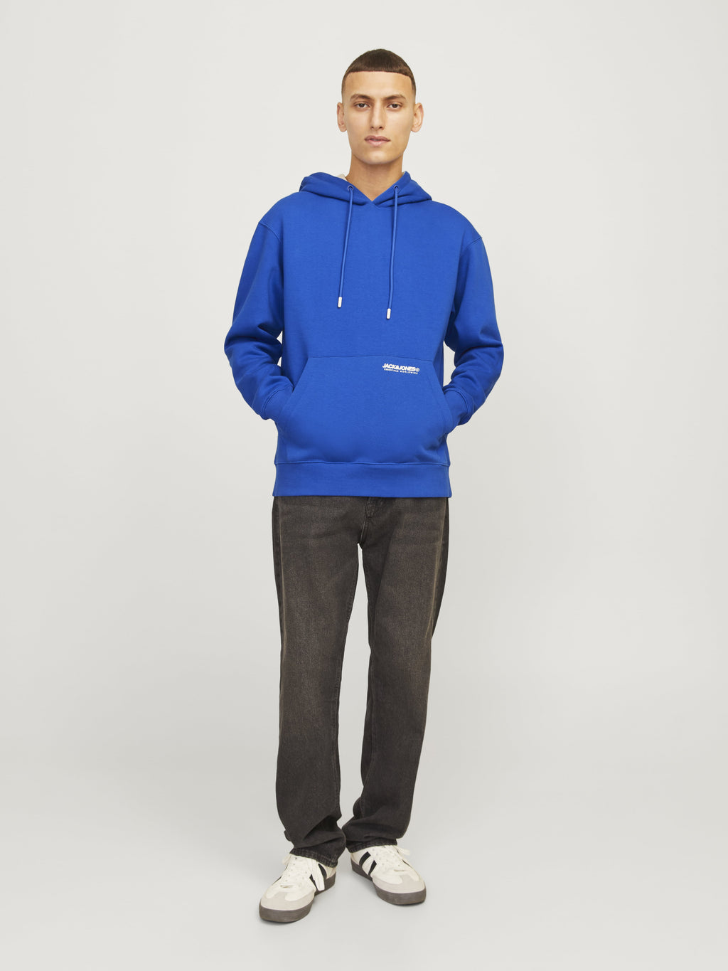Jack&Jones Erkek Oversize Kapüşonlu Sweatshirt - Minimalist Günlük