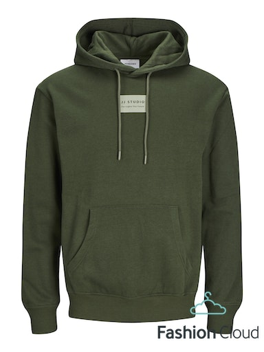Jack&Jones Erkek Oversize Kapüşonlu Sweatshirt - Minimalist Tarz