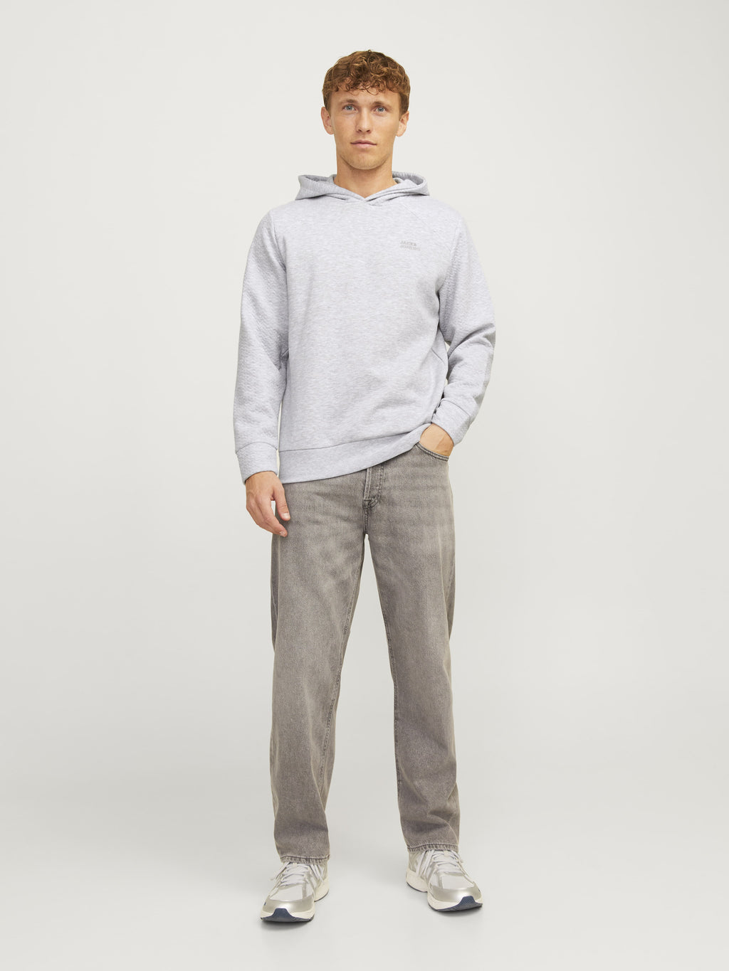 Jack&Jones Oversize Kapüşonlu Minimalist Erkek Sweatshirt - Günlük Kullanım