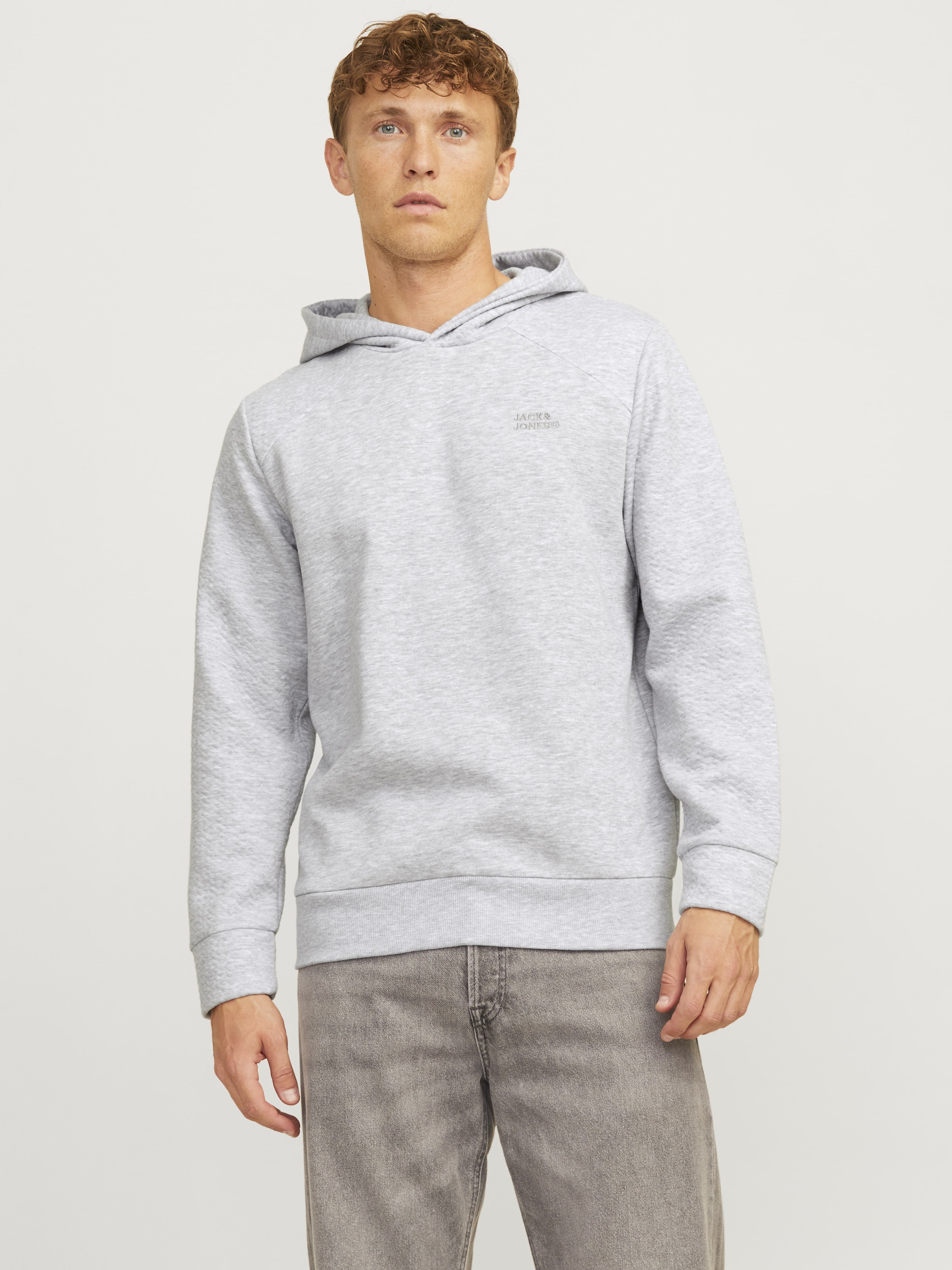 Jack&Jones Oversize Kapüşonlu Minimalist Erkek Sweatshirt - Günlük Kullanım