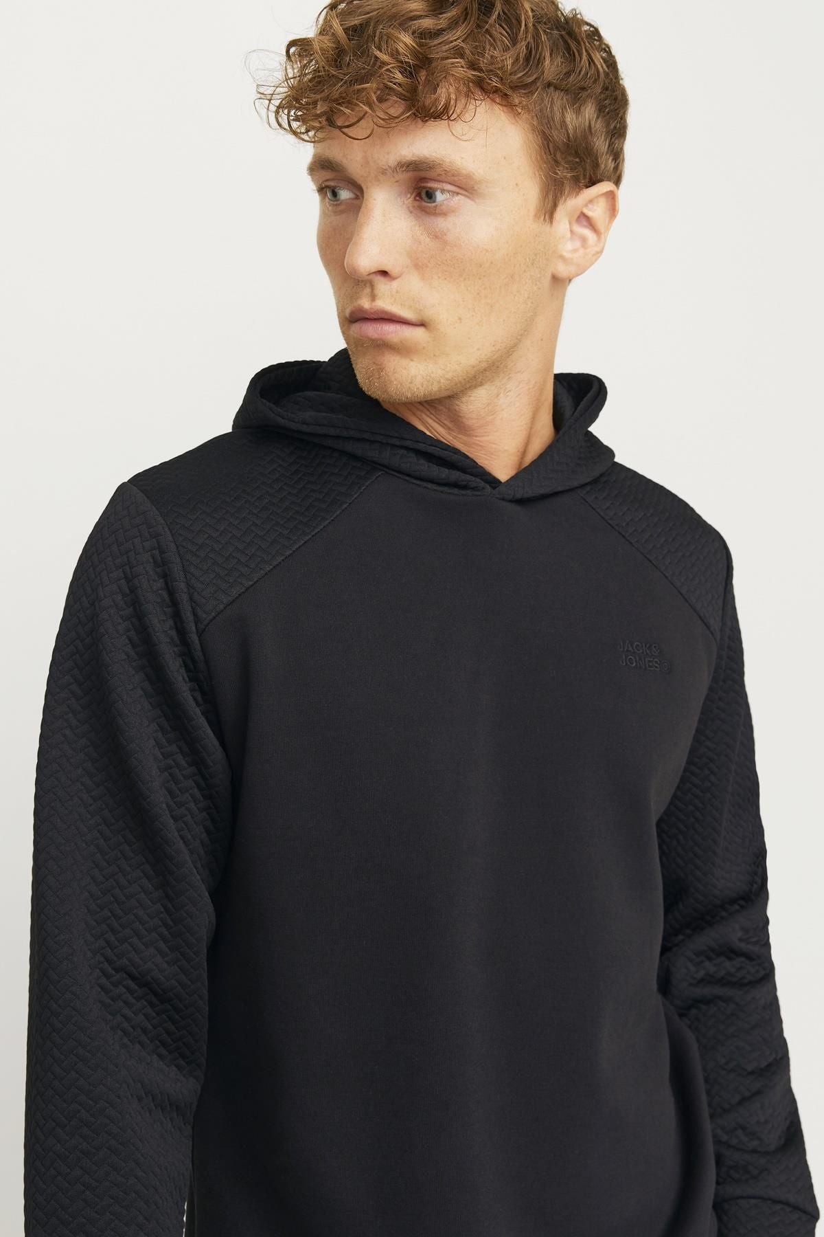 Jack&Jones Oversize Kapüşonlu Minimalist Erkek Sweatshirt - Günlük Kullanım
