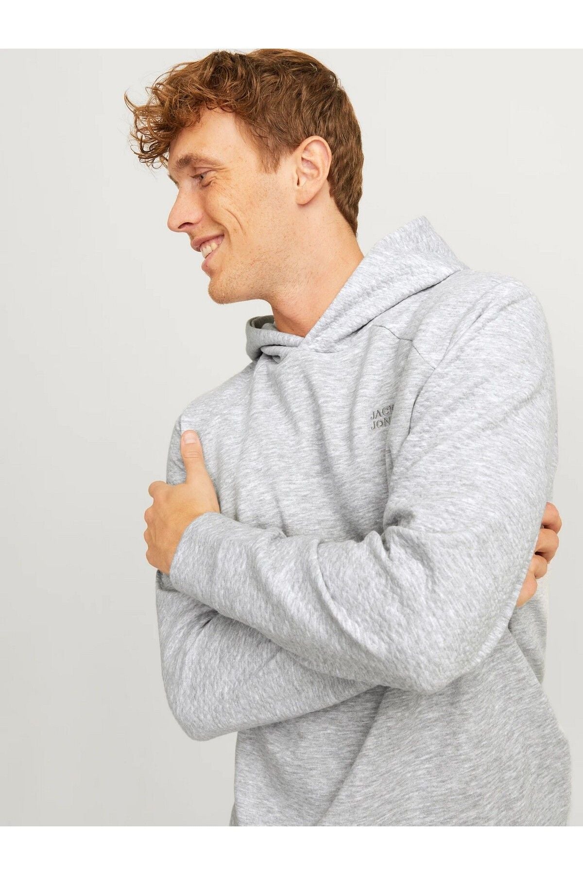 Jack&Jones Oversize Kapüşonlu Minimalist Erkek Sweatshirt - Günlük Kullanım