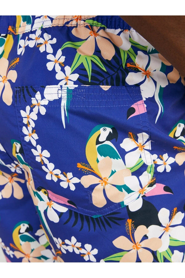 Jack&Jones Flamingo Desenli Erkek Plaj Şortu - Yazın Stilini Yakala!