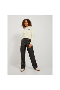 Jack&Jones JJXX Kadın Oversize Crop Kapüşonlu Sweatshirt - Minimalist Stil