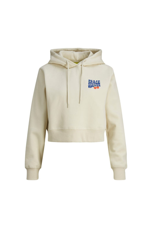 Jack&Jones JJXX Kadın Oversize Crop Kapüşonlu Sweatshirt - Minimalist Stil