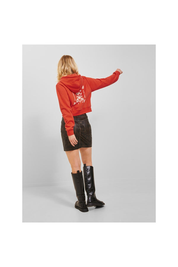 Jack&Jones JJXX Kadın Oversize Crop Kapüşonlu Sweatshirt - Minimalist Stil